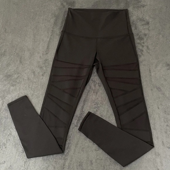 Lululemon Wunder Under Legging Pant Hi-Rise Tech Mesh Womens Size 6 Black Luon - Picture 3 of 6